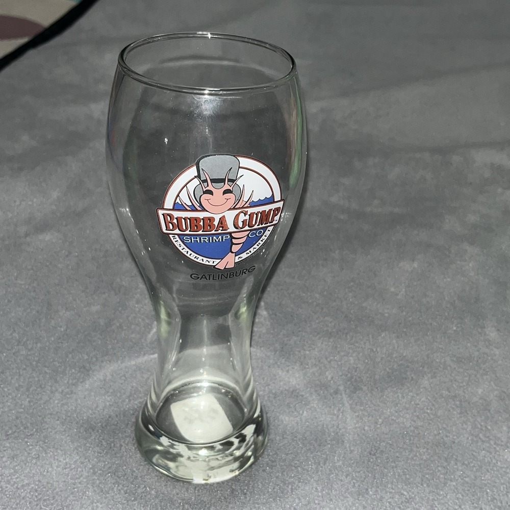 Bubba Gump Shrimp Co Restaurant Gatlinburg 24oz. Beer‎ Pilsner Glass Souvenir